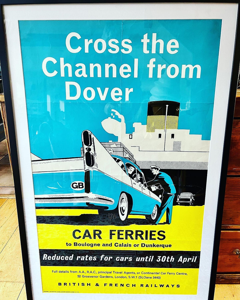 Thumbnail: Very Large Original 1960's Car Ferry Poster