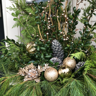 Winter planter-container garden- Holiday