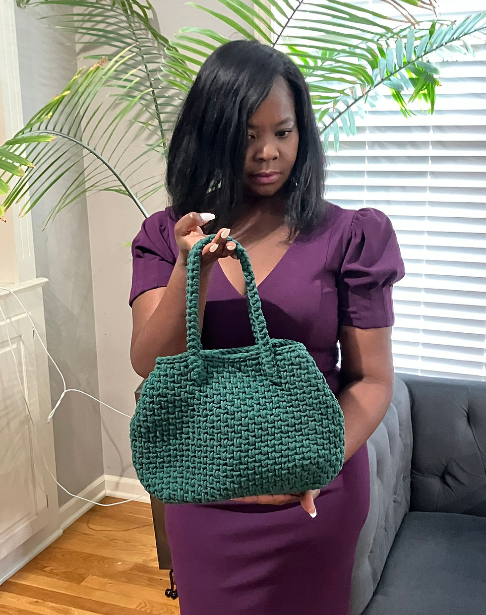 Thumbnail: Green Crochet Handbag