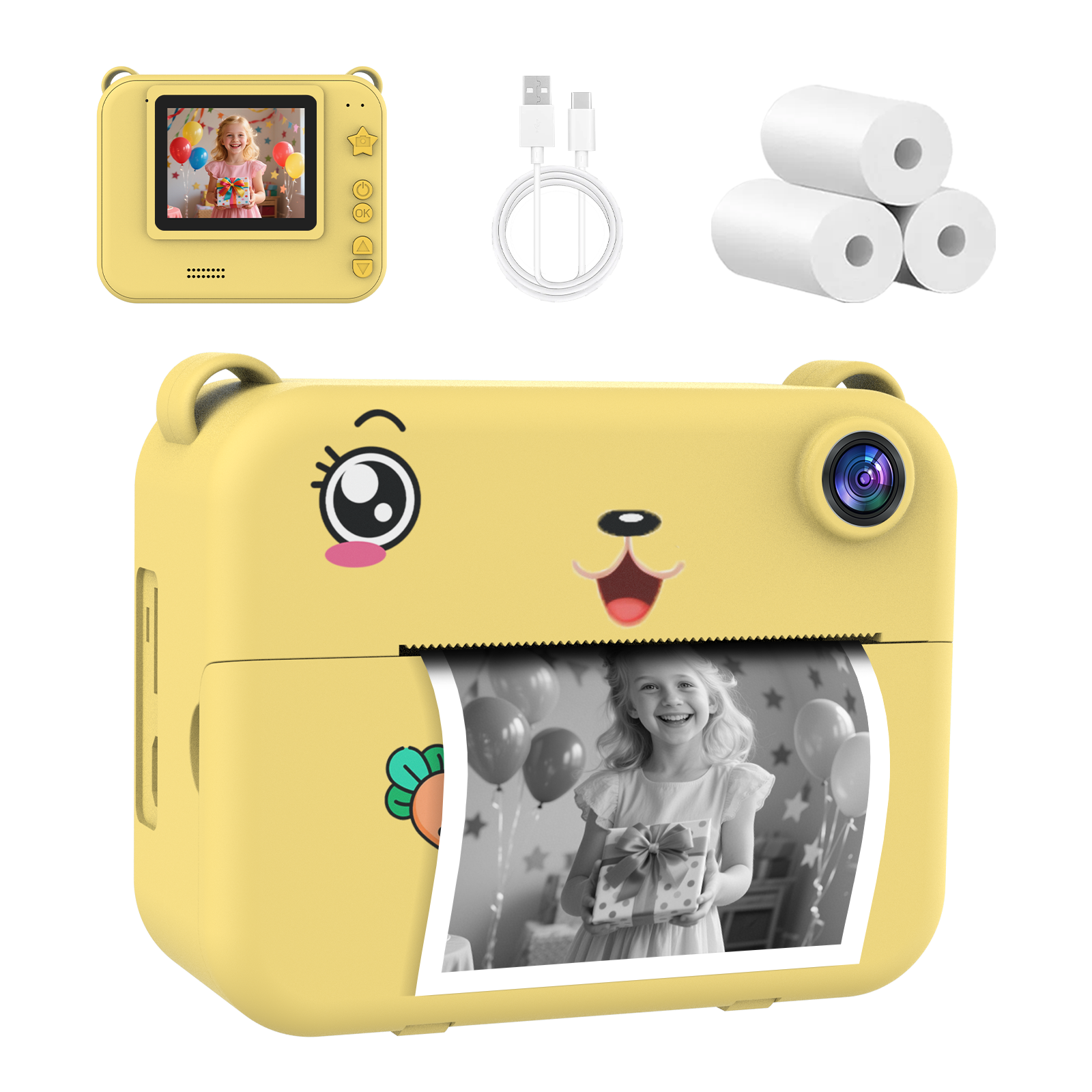 Children Digital Camera Photography Instant Camera 1080P HD Dual Lens Kids Video