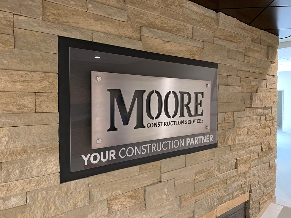 Moore Construction Entrance Sign