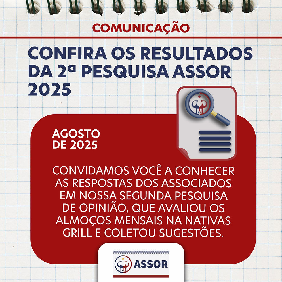 2ª Pesquisa da ASSOR perguntou sobre os almoços mensais. Confira os resultados!
