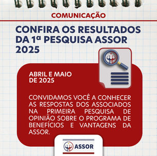 1ª Pesquisa da ASSOR identifica benefícios mais desejados e a opinião sobre ações realizadas