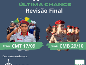 Aproveite seu desconto de associado para o curso preparatório para o Colégio Militar