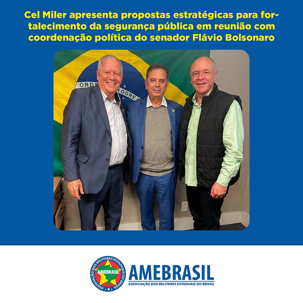 Coronel Miler e prefeito de São José do Rio Preto apresentam pautas estratégicas da segurança pública à coordenação política do senador Flávio Bolsonaro