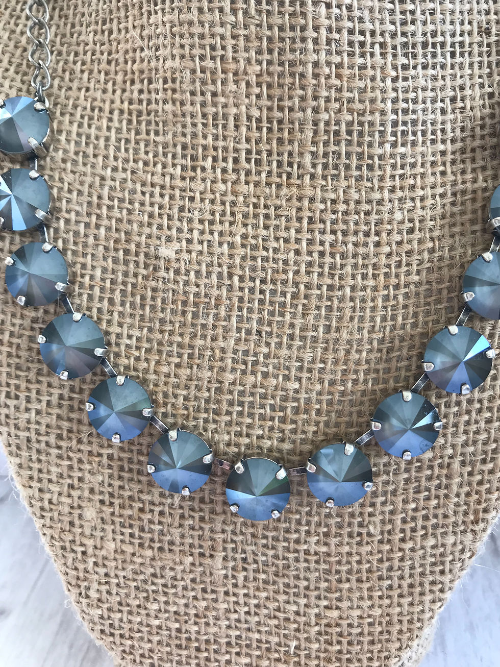 Thumbnail: Dark Gray Crystal necklace