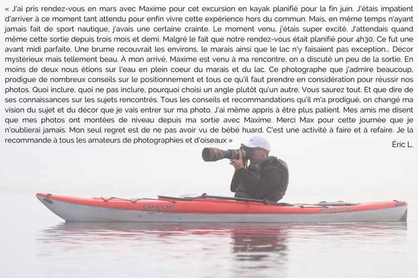 Je crois que des cadeaux inestimables s'offrent à nous. En m'inscrivant à cette sortie en 