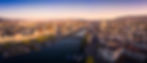 Aerial panoramic cityscape view of Zuric