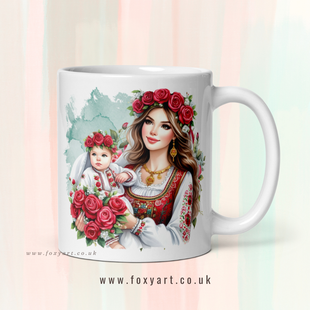 Bulgarian Girl Folk Mug 7