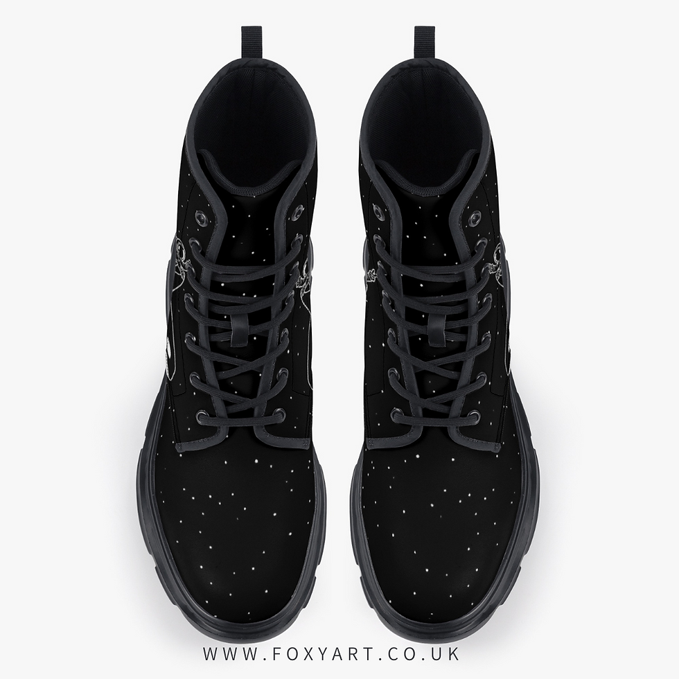 Миниатюра: Space Orca Astronaut Leather Chunky Combat Boots
