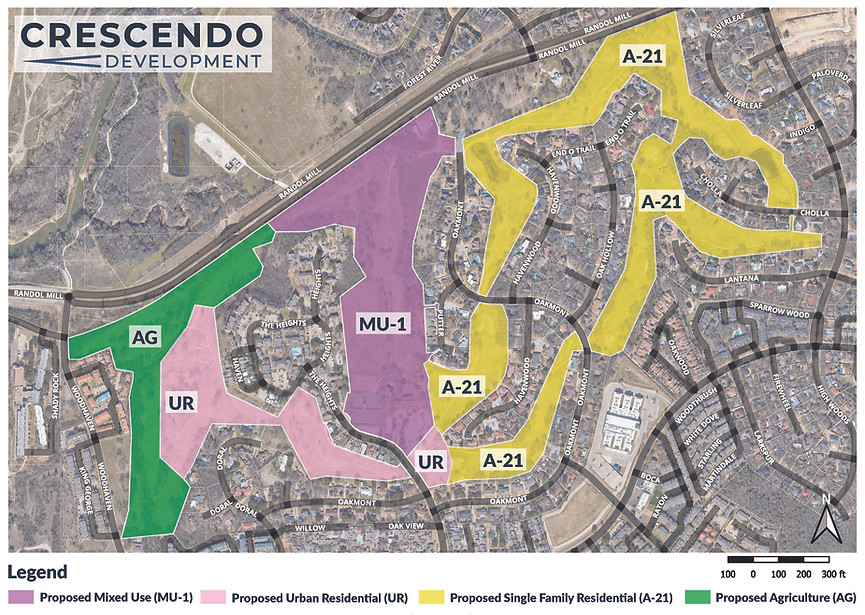 Woodhaven proposed rezoning map