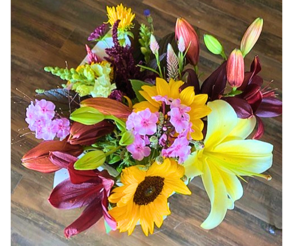 Sunflower and Lily Bouquet