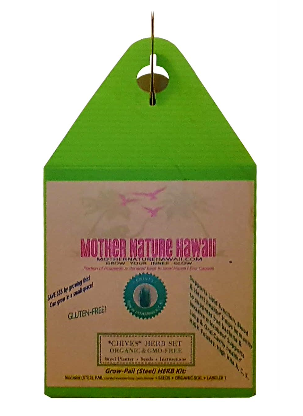 Thumbnail: Garlic-CHIVES: *Steel Kit* (seeds+soil+steel Planter)  ~ORGANIC SEEDS/SO