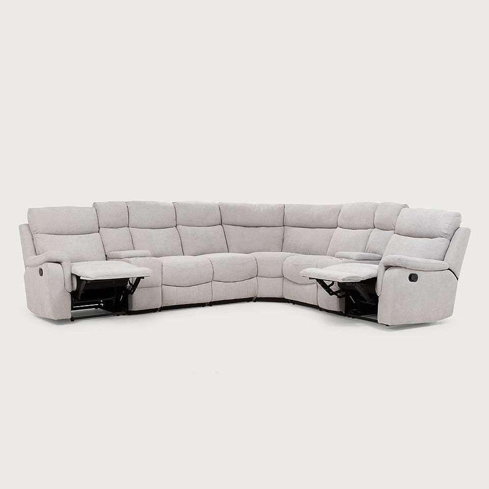 Grey recliner corner suite