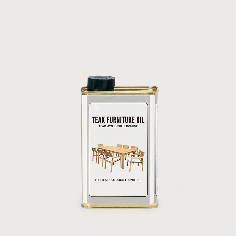 Bottle of outdoor teak oil