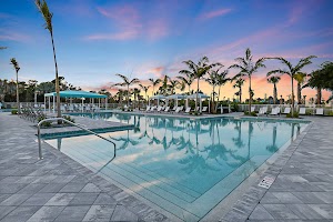 Community pool at Grand Park in sarasota florida. lap pool, kids pool, and spa
