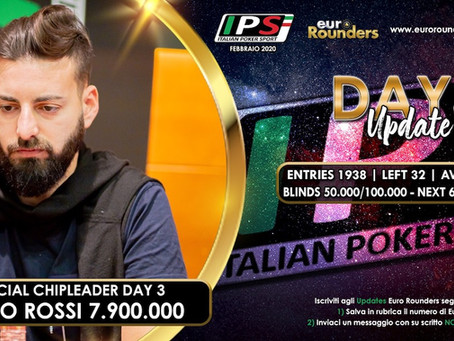 IPS Nova Gorica, Rossi vola ancora ma Toma e Becic lo insidiano a 32 left verso il final table!