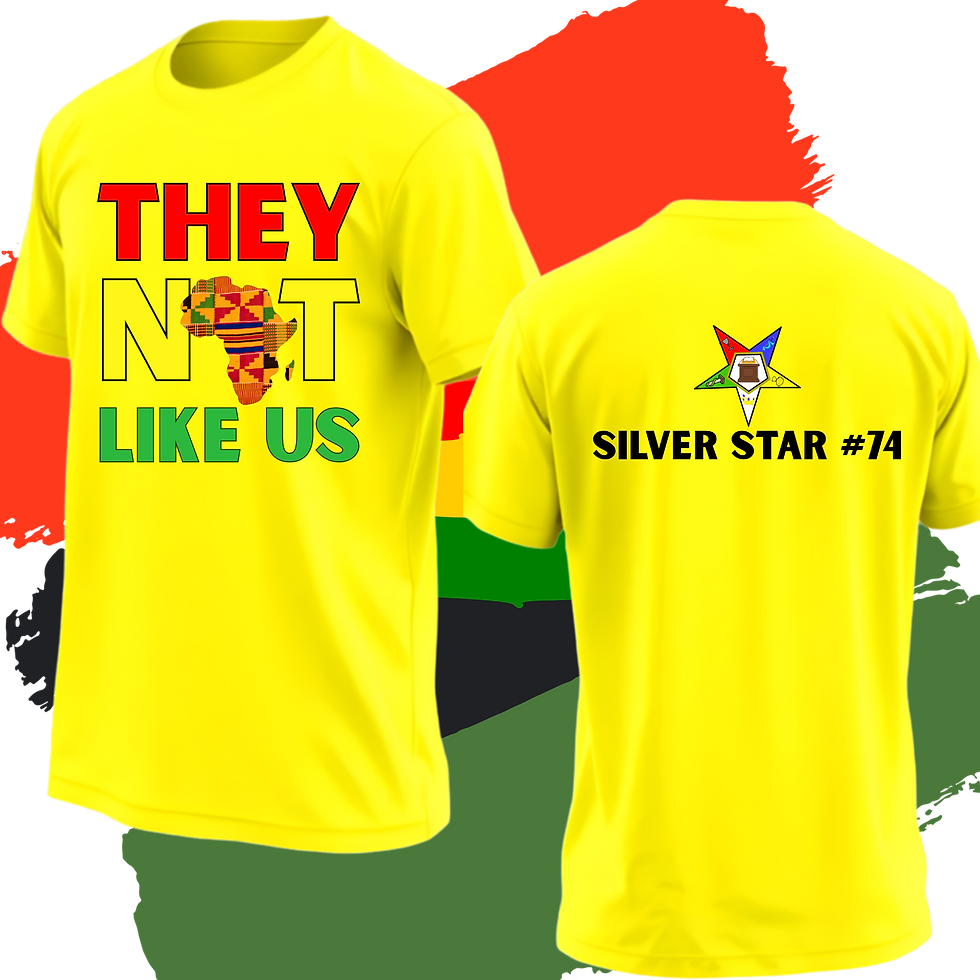 Yellow OES “They Not Like Us” Shirts - Custom Lodge Edition