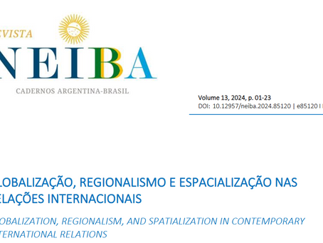 Publicação: Globalização, Regionalismo e Espacialização nas Relações Internacionais?