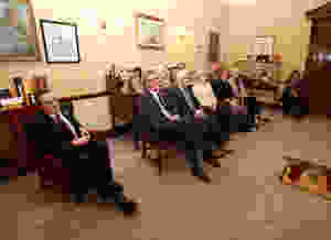 Attentive listeners to the Speakers in the Lord Mayors Chambers announcing plans for an annual Tip O'Neill memorial symposium. Picture, Tony O'Connell Photography.