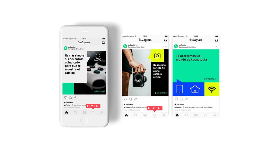 instagram pc Factory, digital, branding