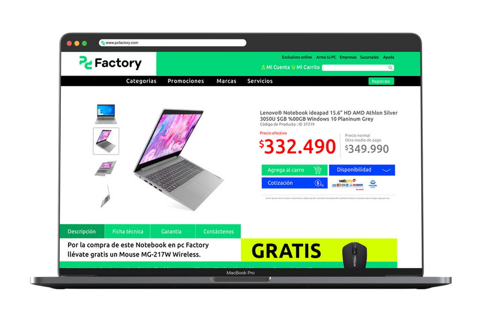 web, ux, pcFactory