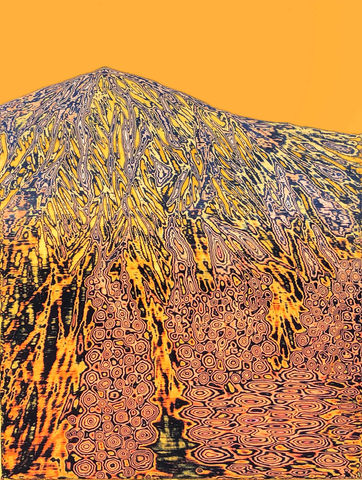14. JANG Kwang-Bum, Montagne, 2022, acrylique sur toile, ponçage 100 x 70 cm- copy.jpg