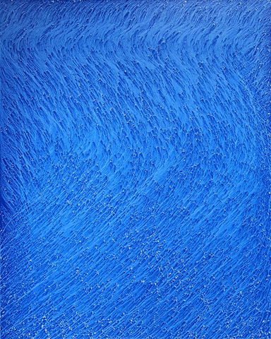 06. CHAE Sung-Pil, Portrait d_eau(083022), 162x130cm. pigments naturels sur toile. 2022-.j