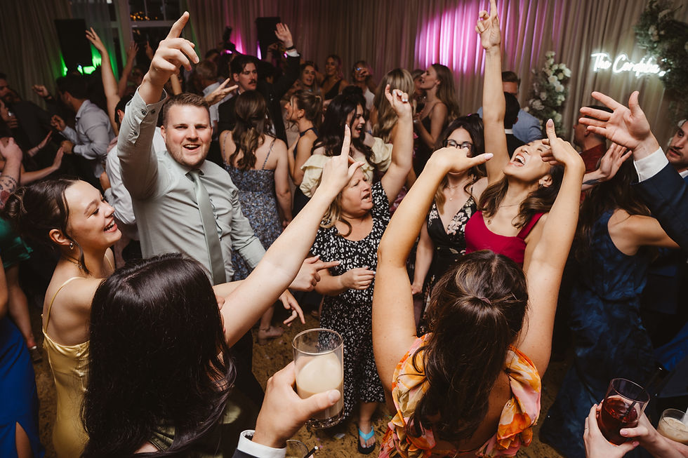 Wedding DJ Kelowna dance floor packed with guests