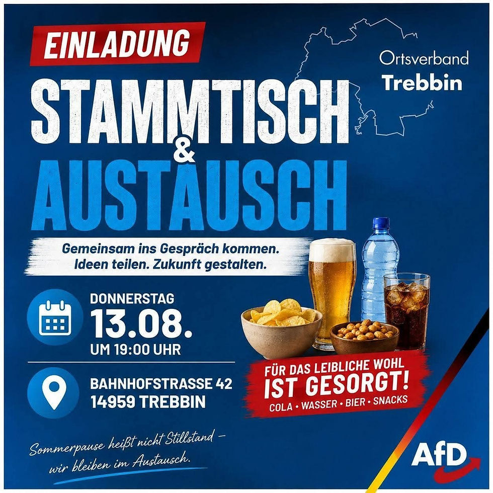 Stammtisch & Austausch des AfD-Ortsverbands Trebbin