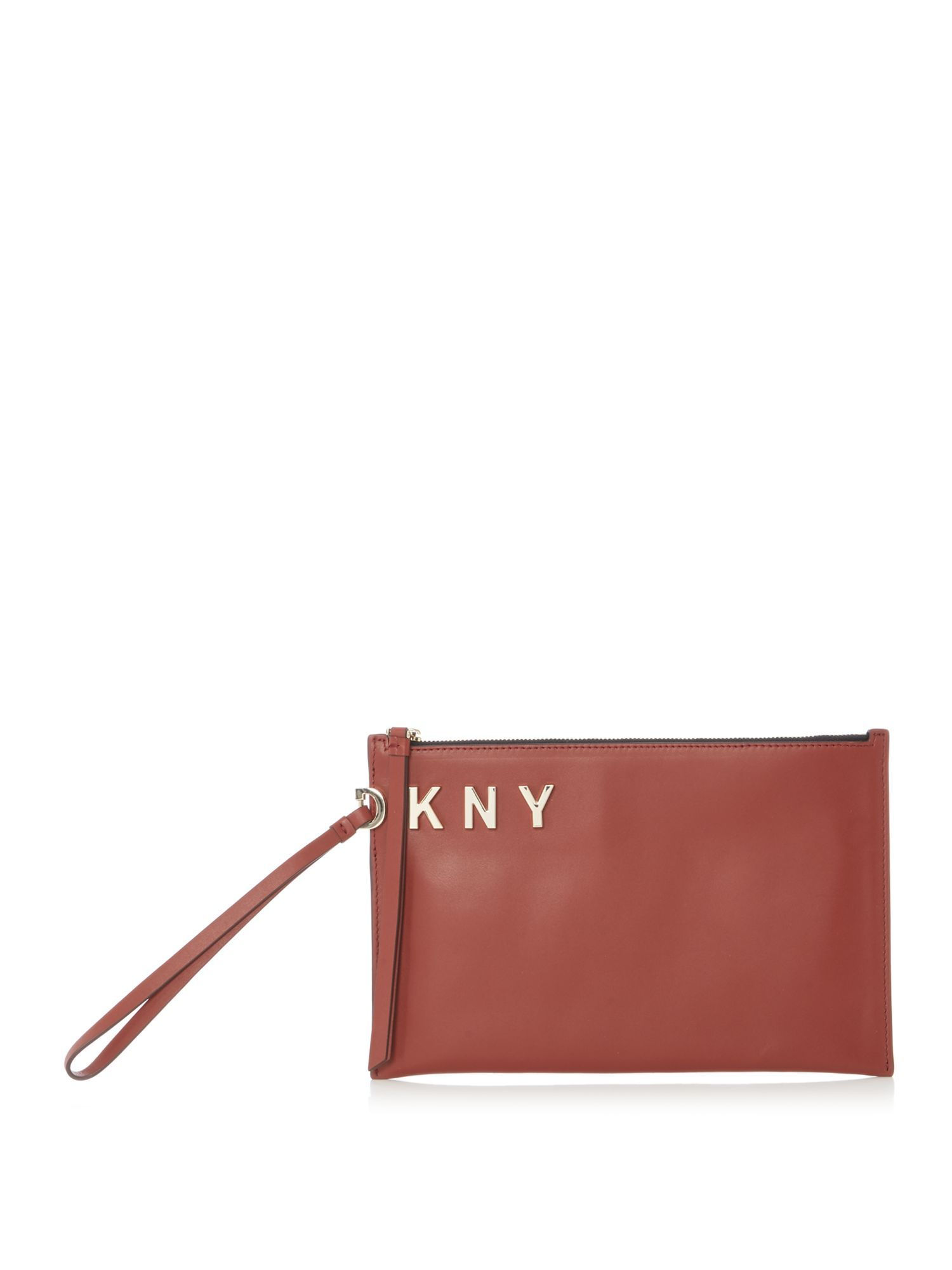 DKNY Logo medium pouch, Red