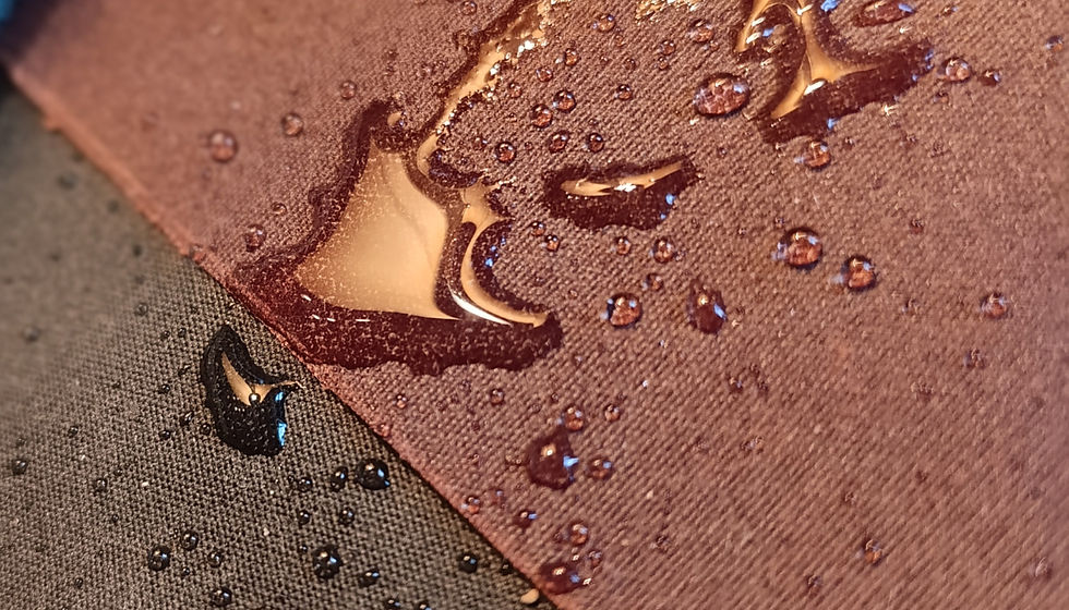 Eau sur le toile ciré