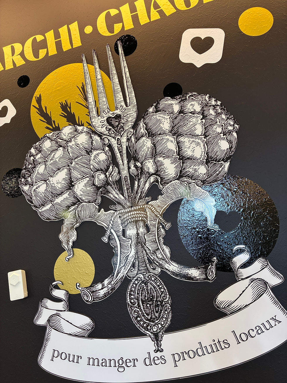 STUDIO VÉBÉ • Direction artistique de fresque d'art mural street art pour le restaurant du Collège Lycée Charlemagne de Thionville • Adhésif et fresque en métal XXL