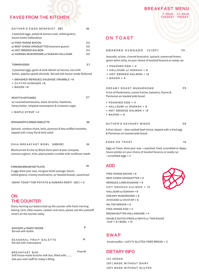 Breakfast Menu