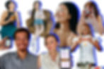Collage of diverse creators producing user-generated content, representing various social media platforms and styles.