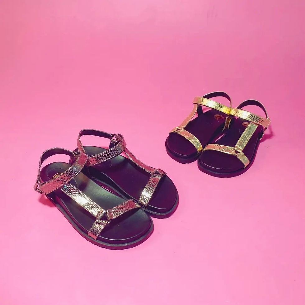 Miniatura: Birken Napa Preto Metalizado Ouro light  com Velcro