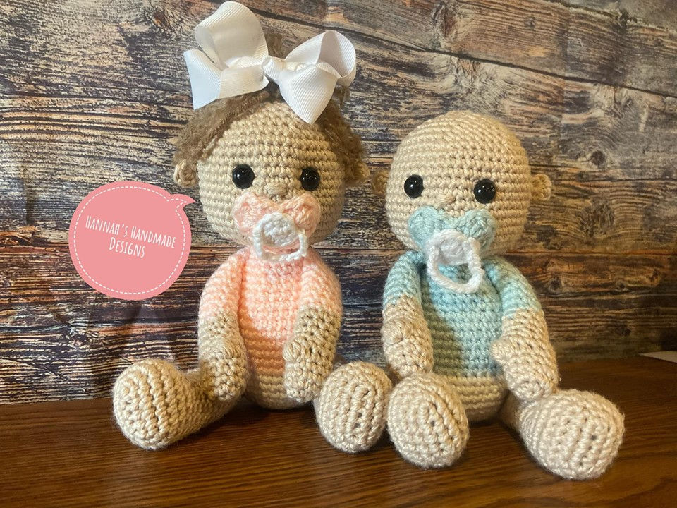 Thumbnail: Binky Babies Crochet Amigurumi PDF Pattern *PATTERN ONLY*