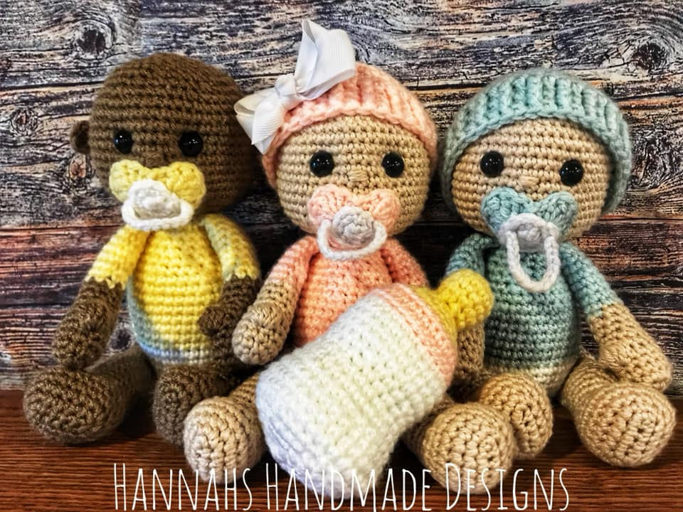 Thumbnail: Binky Babies Crochet Amigurumi PDF Pattern *PATTERN ONLY*