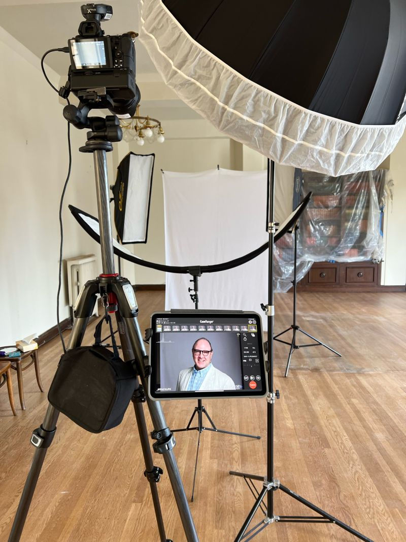 A headshot studio set up on location in San Francisco near me