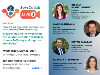 2nd ServCollab Live Event - Preparing submissions for the special issue in JSM