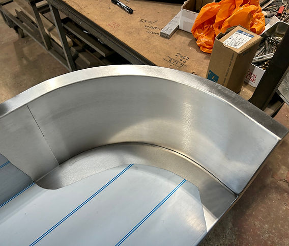 Curved Stainless Bench