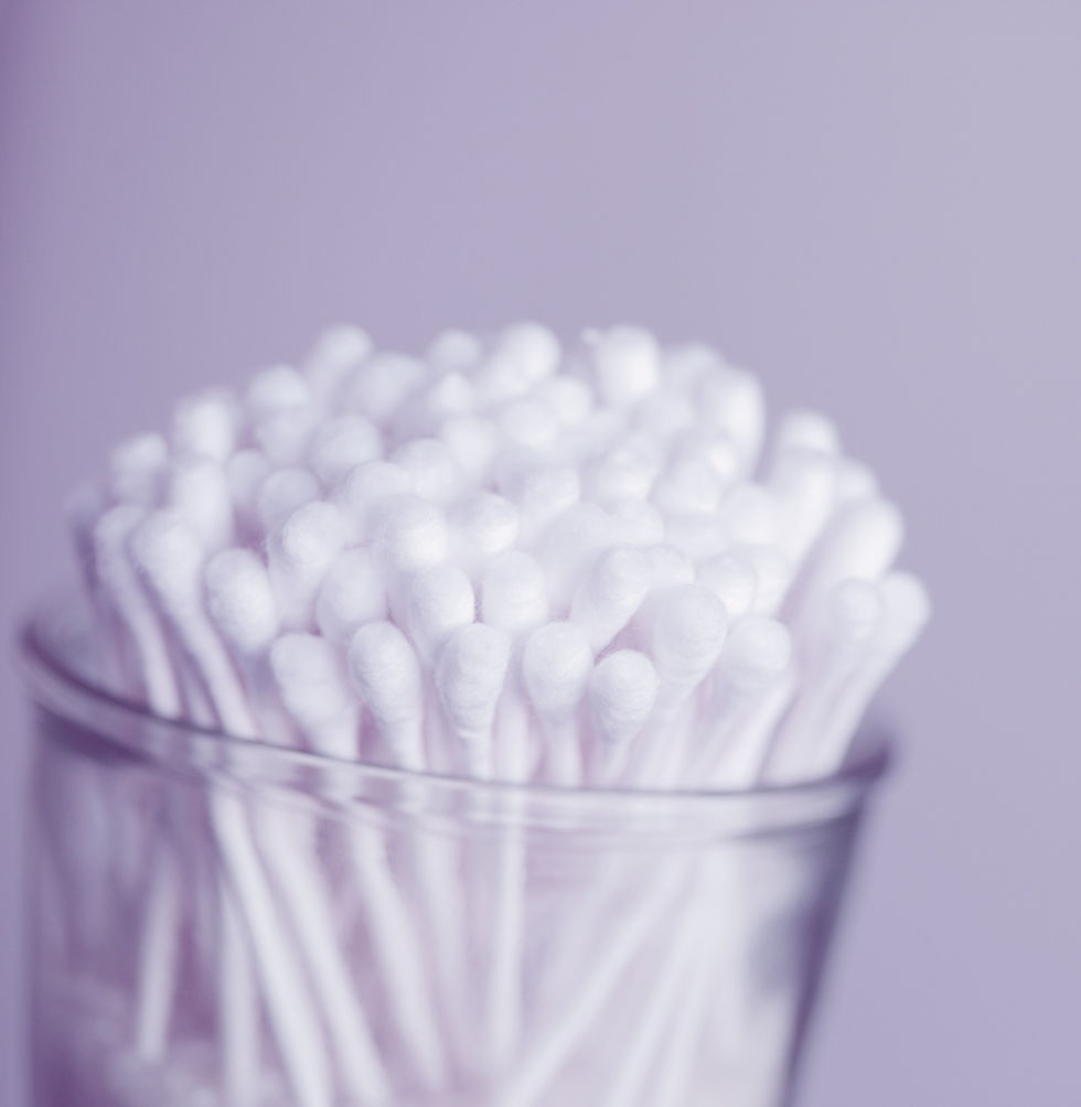ear cleaning swabs in a jar