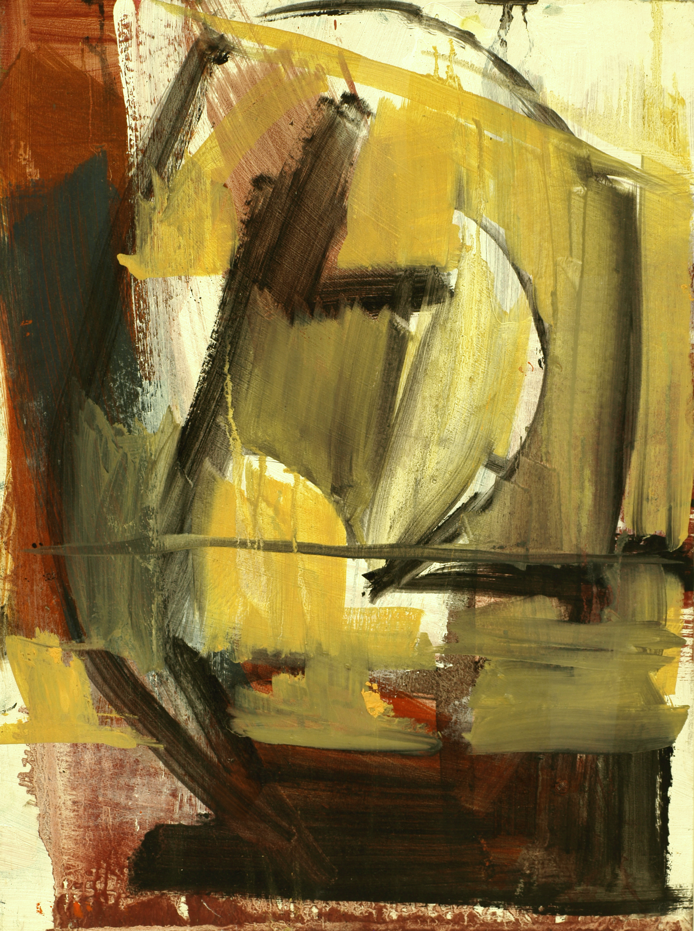 ochre & red abstract