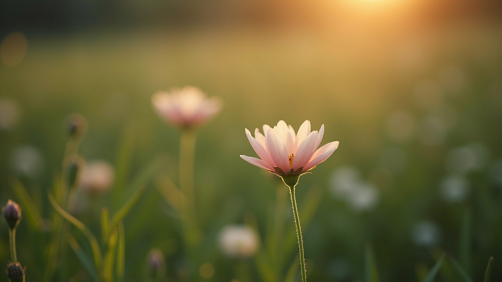 Close-up of a single blooming flower in nature's embrace