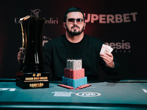 Estreante no circuito, Lucas Oliveira conquista o Grand High Roller e leva o maior prêmio da etapa