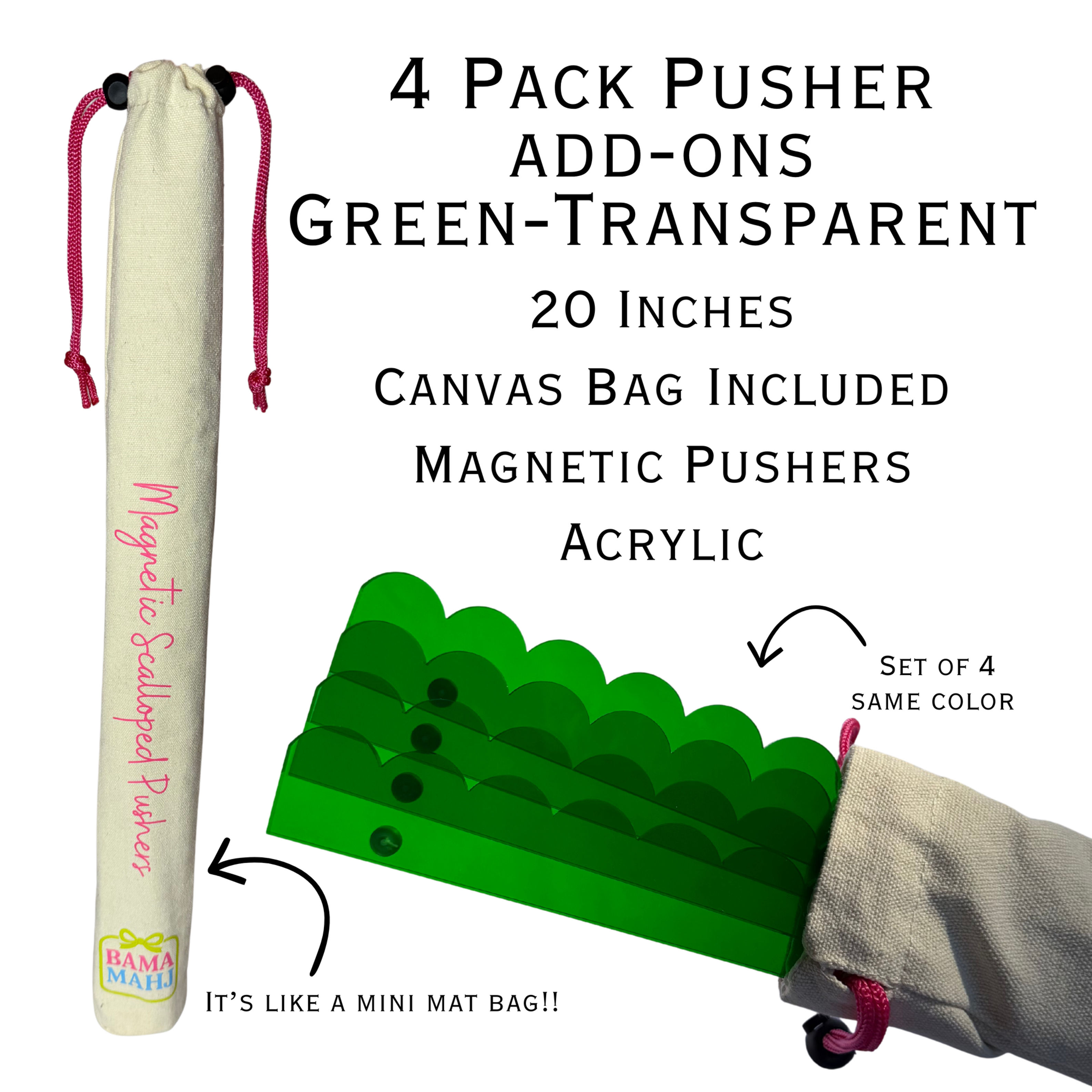 Scalloped Pusher (4 Pack)- Green