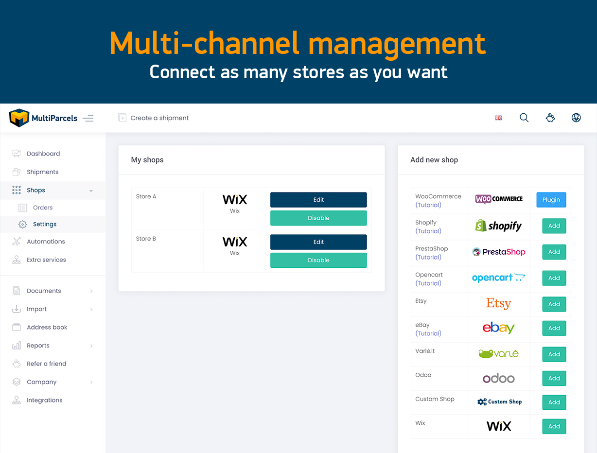 MultiParcels Shipping & Labels Wix App Market