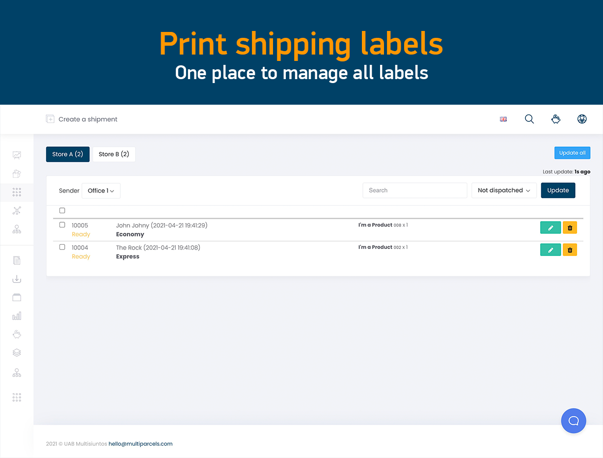 MultiParcels Shipping & Labels Wix App Market
