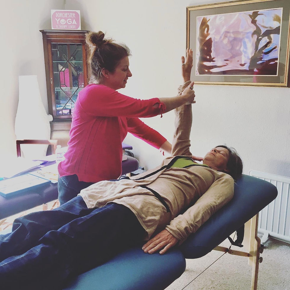 Students practising Kinesiology muscle testing