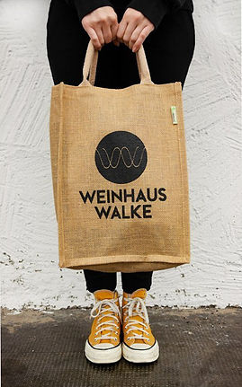 Weintragetasche mit dem Weinhaus Walke Logo